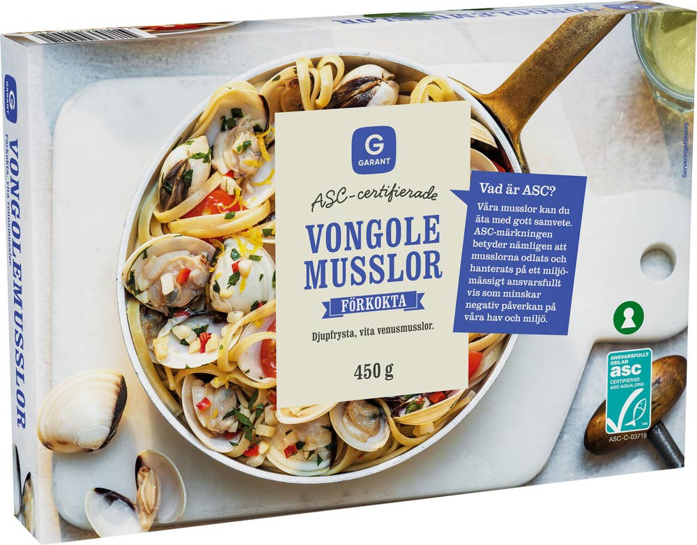 Garant Vongole Musslor Fryst ASC