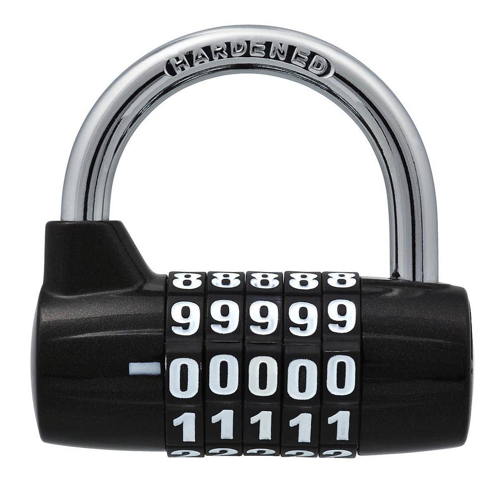 Clas Ohlson Kombinationshänglås Bred Bygel Svart Clas Ohlson