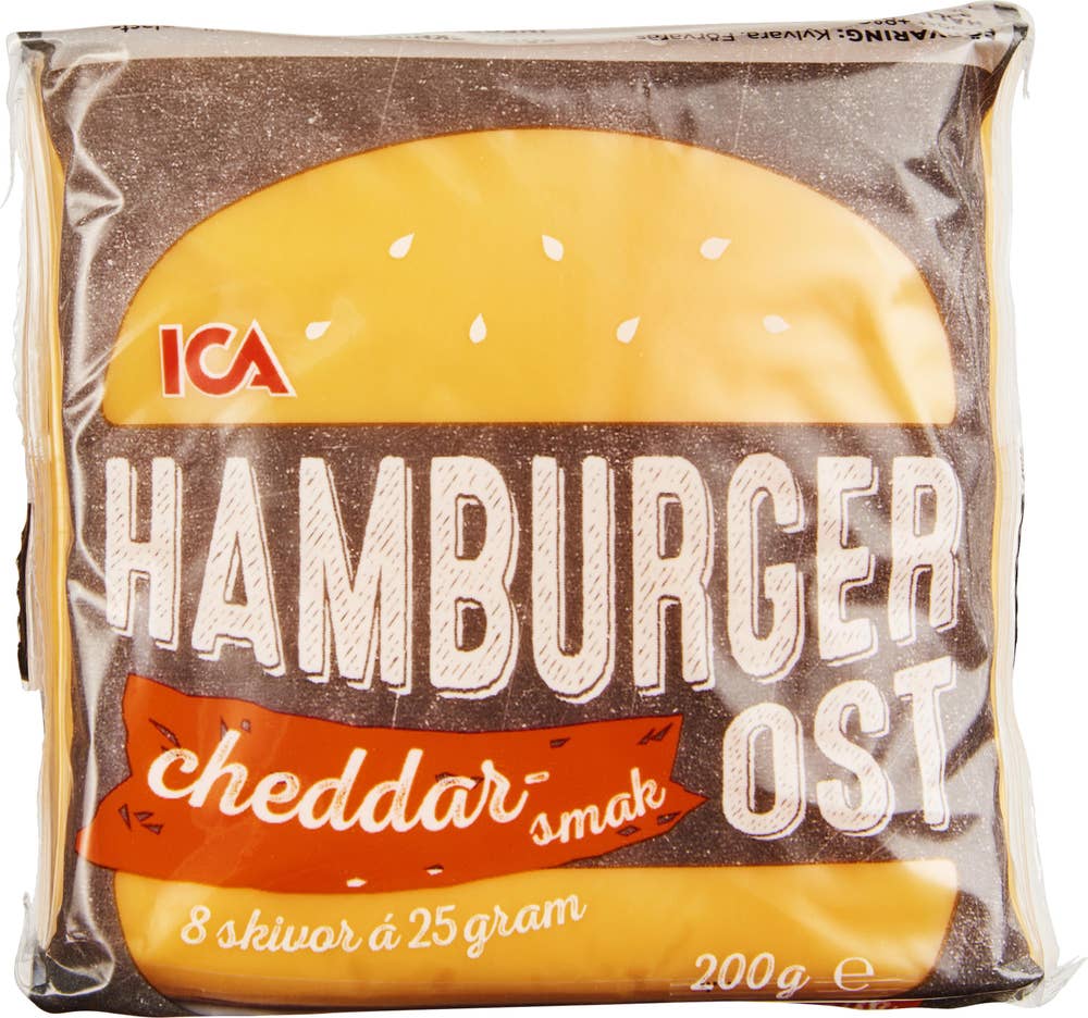 Ej sorterad Hamburgerost Cheddar Ica