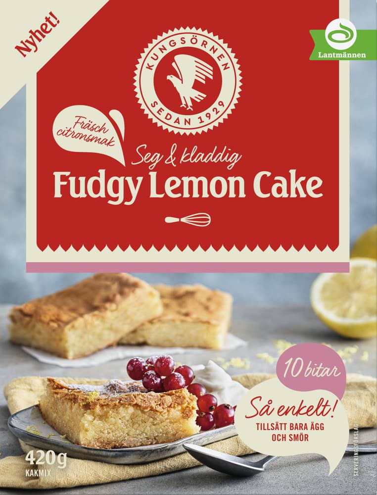 Kungsörnen Fudgy Lemon Cake