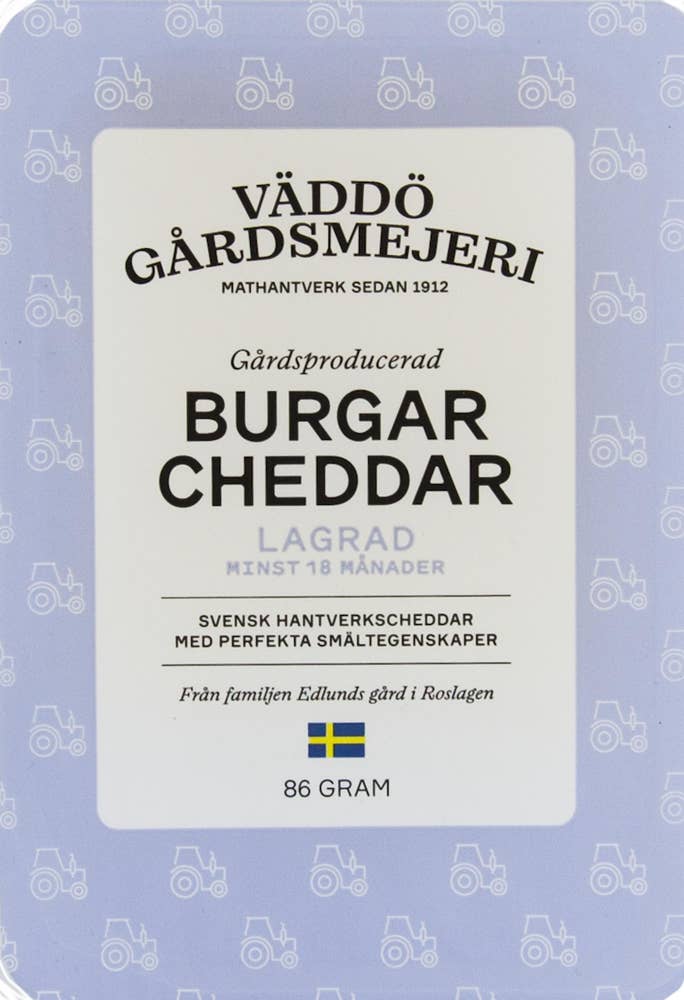 Väddö Gårdsmejeri Burgarcheddar Lagrad