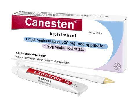 Canesten Kombi Mjuk 1 st mot underlivssvamp, Klotrimazol, 1 st vaginaltablett 500 mg + kräm 10 mg/g