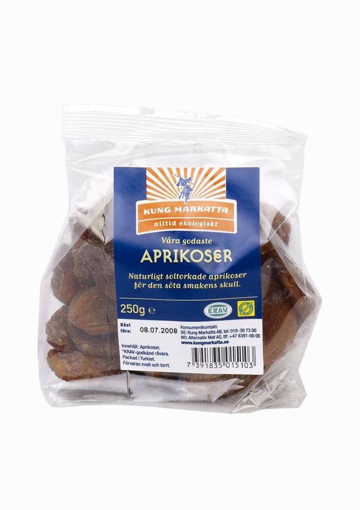 Ej sorterad Aprikoser Torkade Ekologisk Kung Markatta