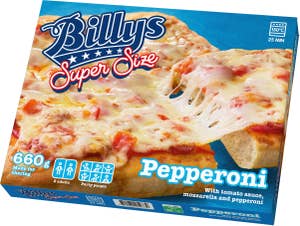 Billys Super Size Pizza Pepperoni Fryst