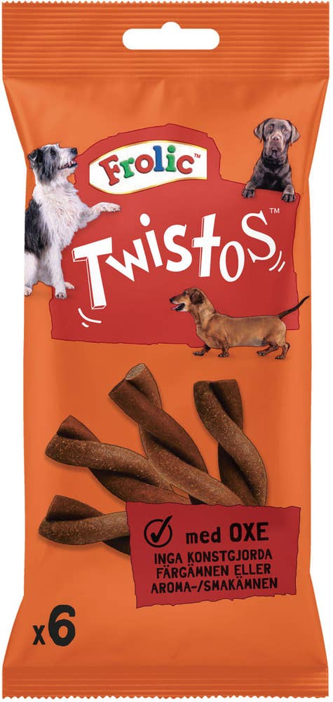 Frolic Twistos Hundgodis Oxkött 6-p