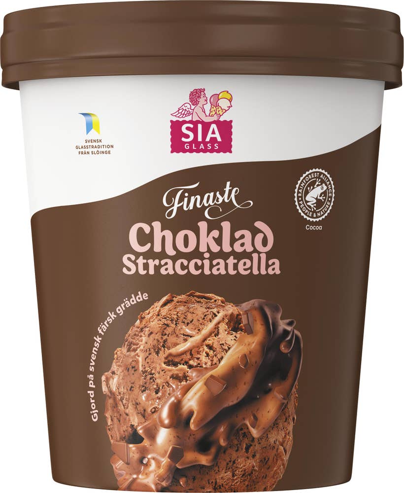 SIA Glass Finaste Choklad Stracciatella Gräddglass