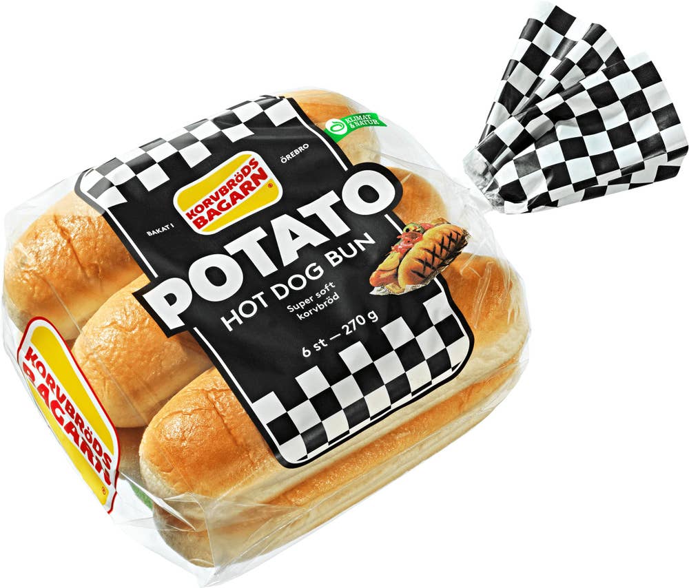 Korvbrödsbagarn Korvbröd Potato Bun 6-p