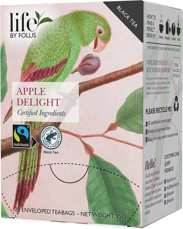 Life by Follis Svart Te Apple Delight Fairtrade
