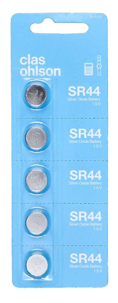 Clas Ohlson Knappcellsbatteri SR44 Silveroxid 5-p