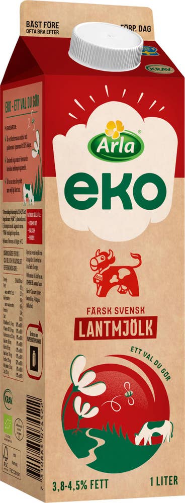 Arla Ko® Färsk Lantmjölk 3,8-4,5% EKO/KRAV