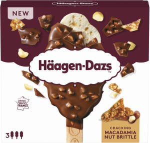 Häagen-Dazs Glasspinnar Cracking Macadamia Nut Brittle