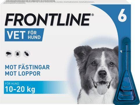 Frontline vet. 100 mg/ml, Fipronil, spot-on, lösning, 6x1,34 ml