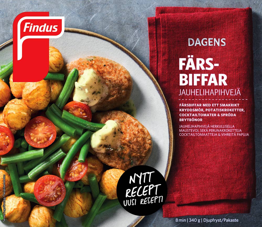 Findus Dagens Färsbiffar med Kryddsmör Fryst