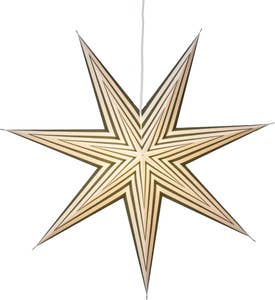 Star Trading Pappersstjärna Stripe Vit/Grön
