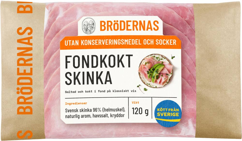 Bröderna Nilsson Fondkokt Skinka 120g Bröderna Nilsson