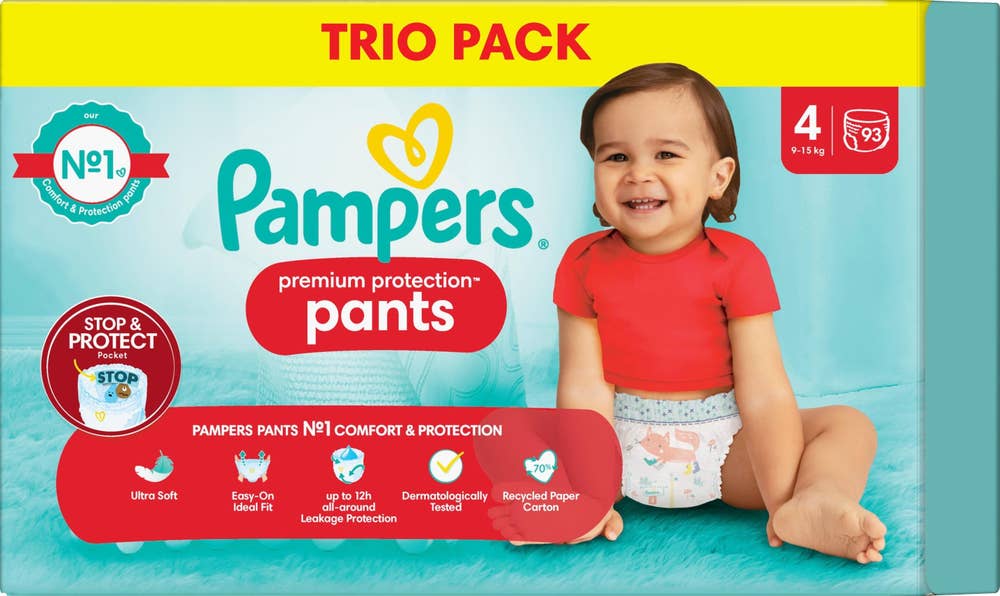 Pampers Blöja Premium Protection Pants S4 9- 93-p Pampers