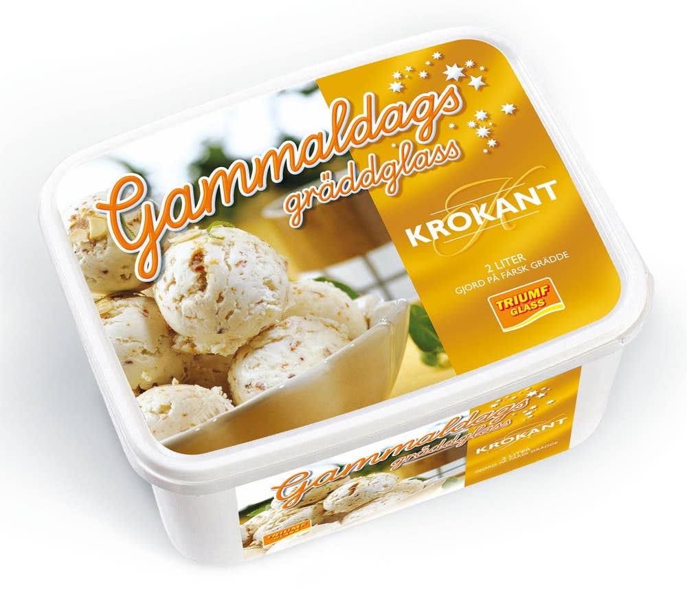 Triumf Glass Gräddglass Krokant 2L Triumf Glass