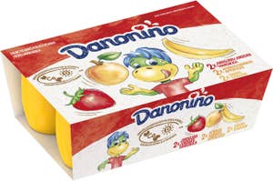 Danonino Fruktkvarg Jordgubb, Aprikos & Banan 6-p