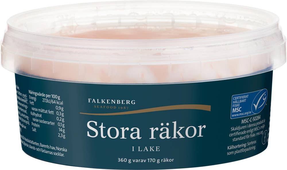 Falkenberg Seafood Stora Räkor i Lake MSC 170/360g