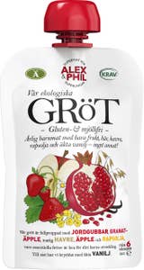Alex&Phil Gröt Jordgubbar, Äpple & Vanilj 6M KRAV