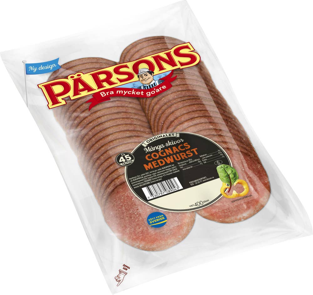 Pärsons Cognacsmedwurst skivad Pärsons