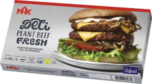 Max Vegansk Burgare Plant Beef Delifresh Fryst 4x90g