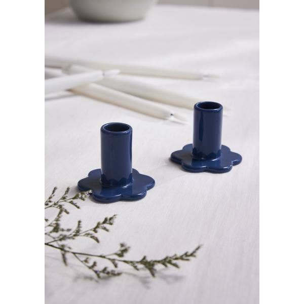 Star Trading Ljushållare Bloom Blå