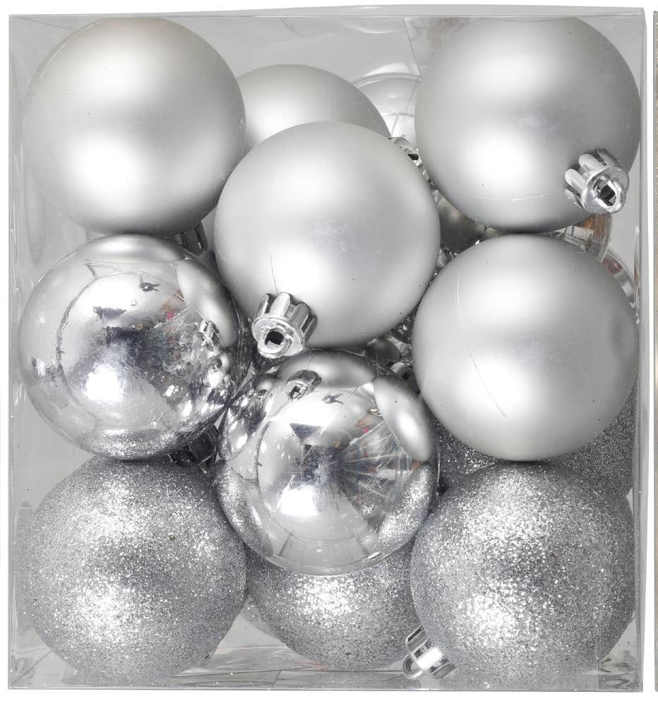 Hedlundgruppen Julgranskulor Silver Mix 6cm