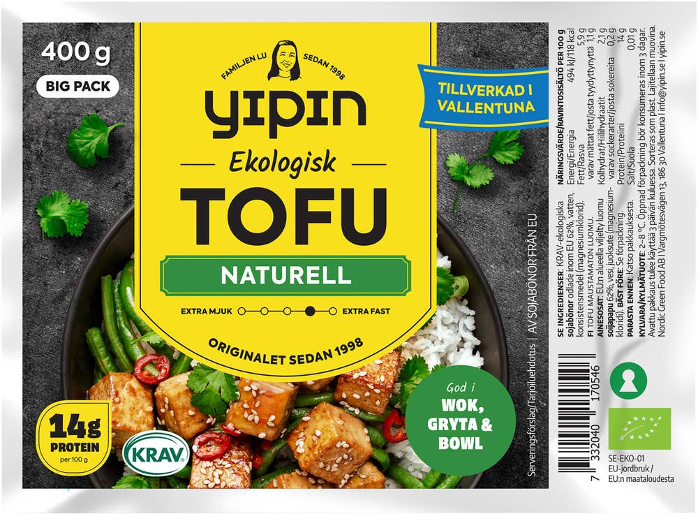 Yipin Tofu Naturell EKO