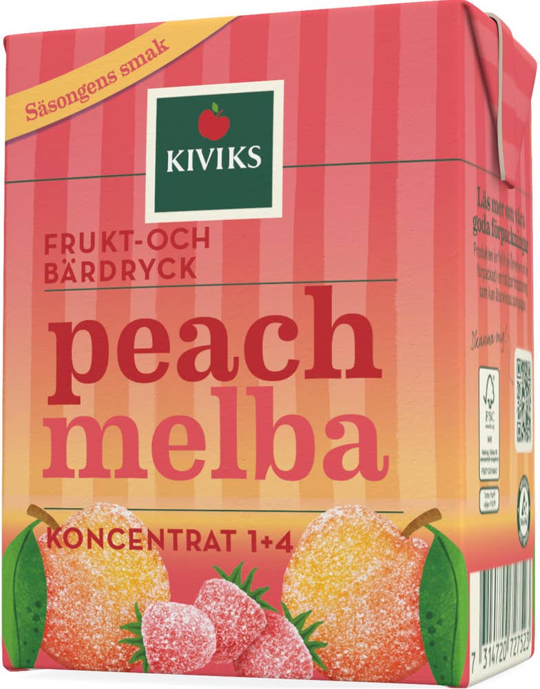 Kiviks Fruktdryck Peach Melba Koncentrat