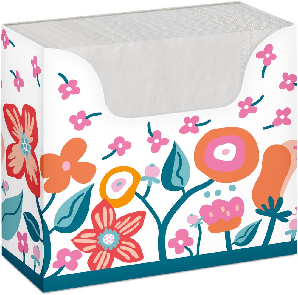 Duni Servettbox Vibrant Bloom 1-lag 33x33cm