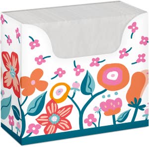 Duni Servettbox Vibrant Bloom 1-lag 33x33cm
