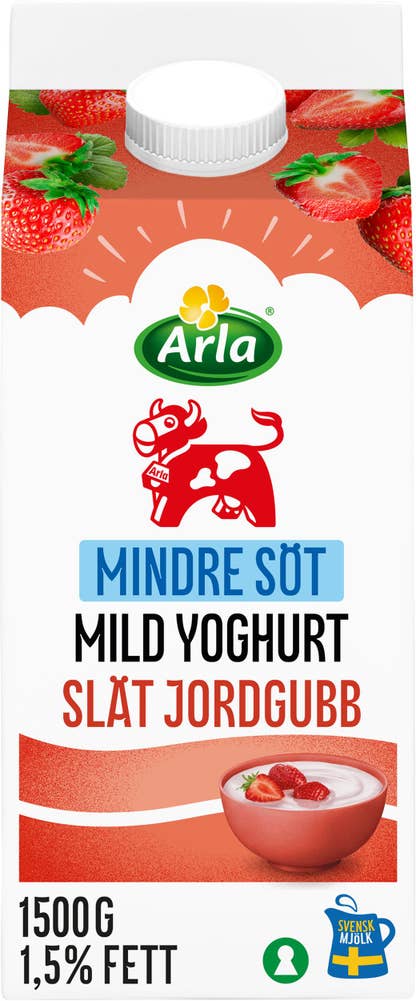 Arla Ko® Mild Yoghurt Jordgubb Lättsockrad 1,5%