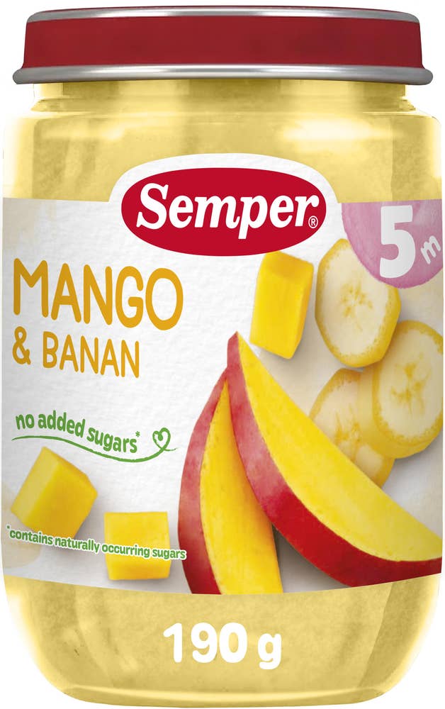 Puré Mango & Banan +5M
