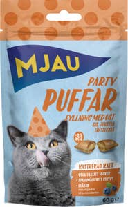 Mjau Kattmat Partypuffar Ost