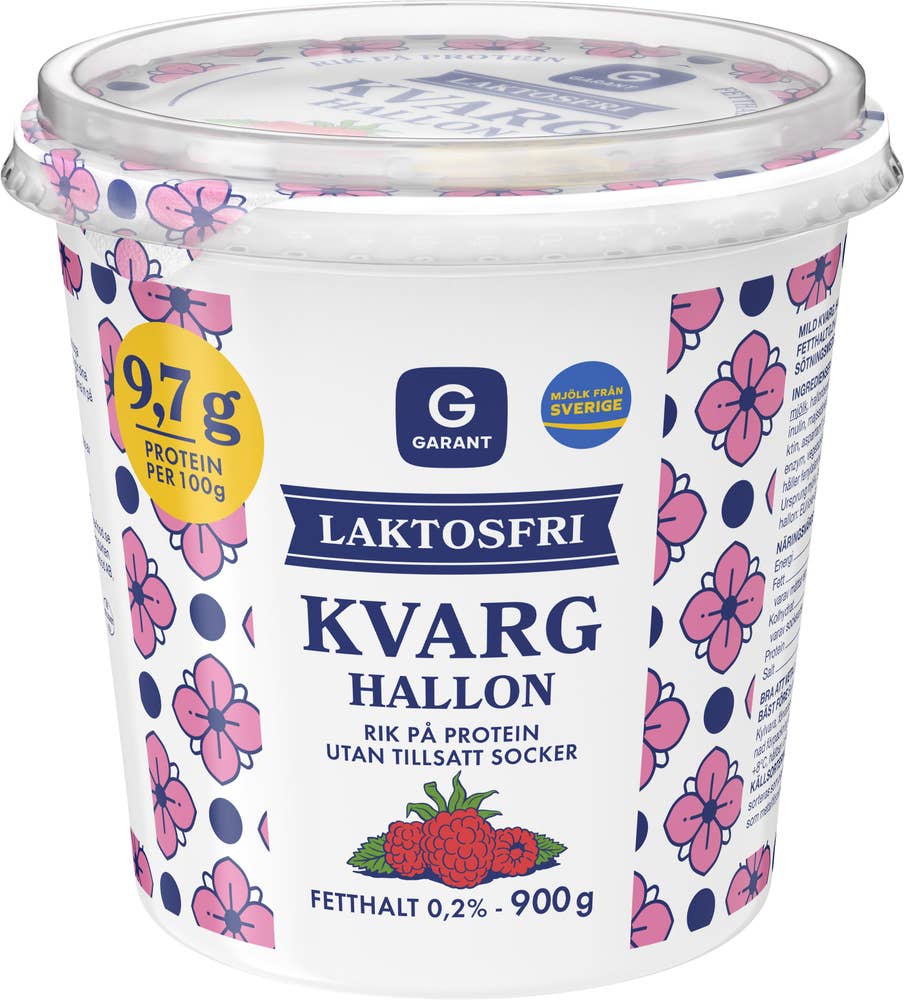 Garant Kvarg Hallon Laktosfri Utan Tillsatt Socker 0,2%