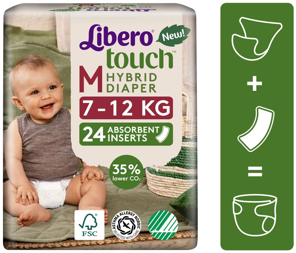 Libero Blöja Touch Hybrid Absorberande Inlägg M 7-12kg 24-p Libero