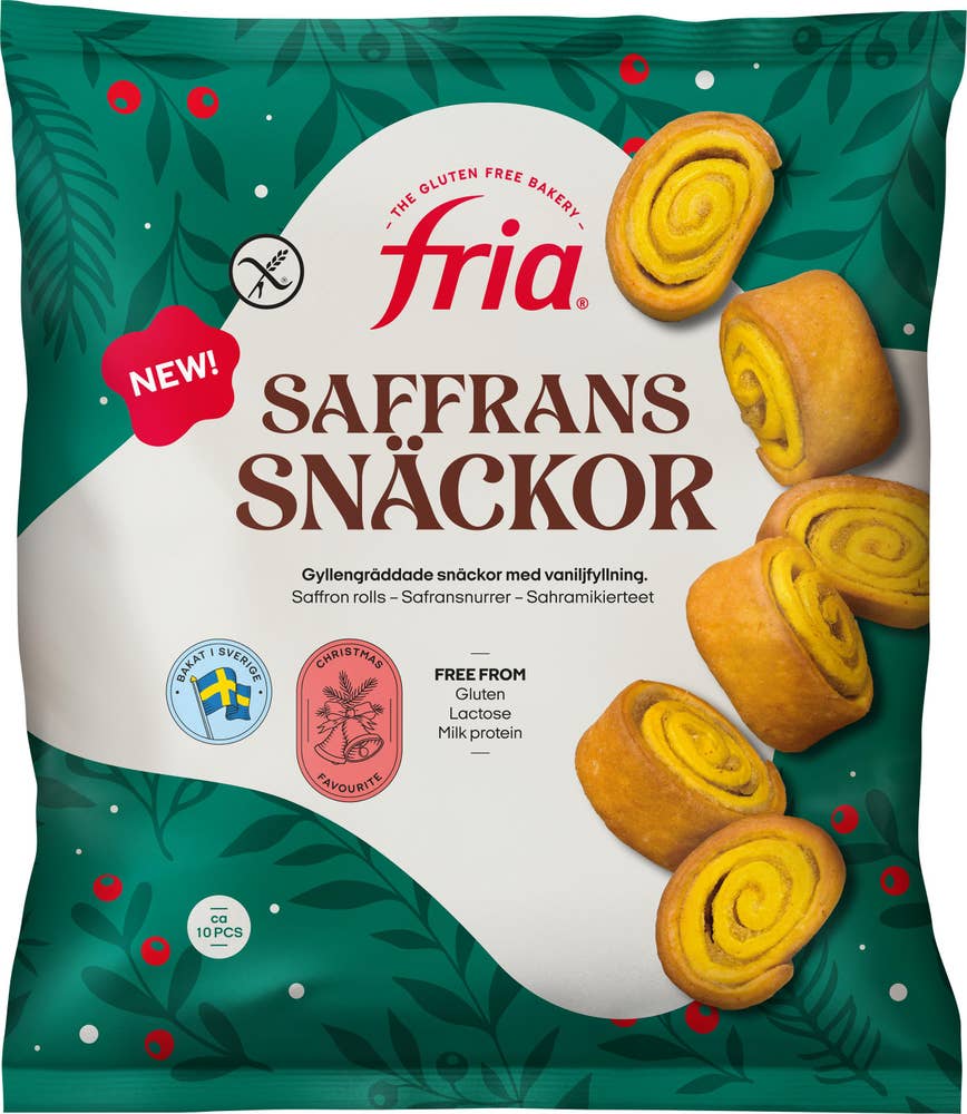Fria Saffransnäckor Glutenfria Frysta