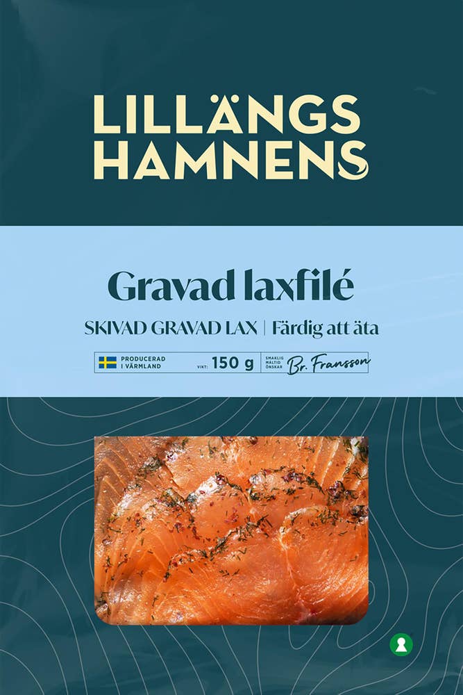 Lillängshamnens Gravad Laxfilé Skivad