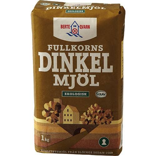 Ej sorterad Dinkelmjöl Fullkorn Berte Qvarn