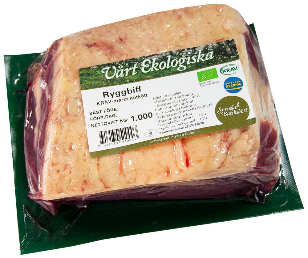 Vårt Ekologiska Ryggbiff med Kappa KRAV