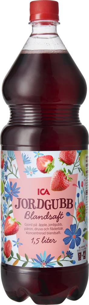 Ej sorterad Blandsaft Jordgubb 1,5L Ica