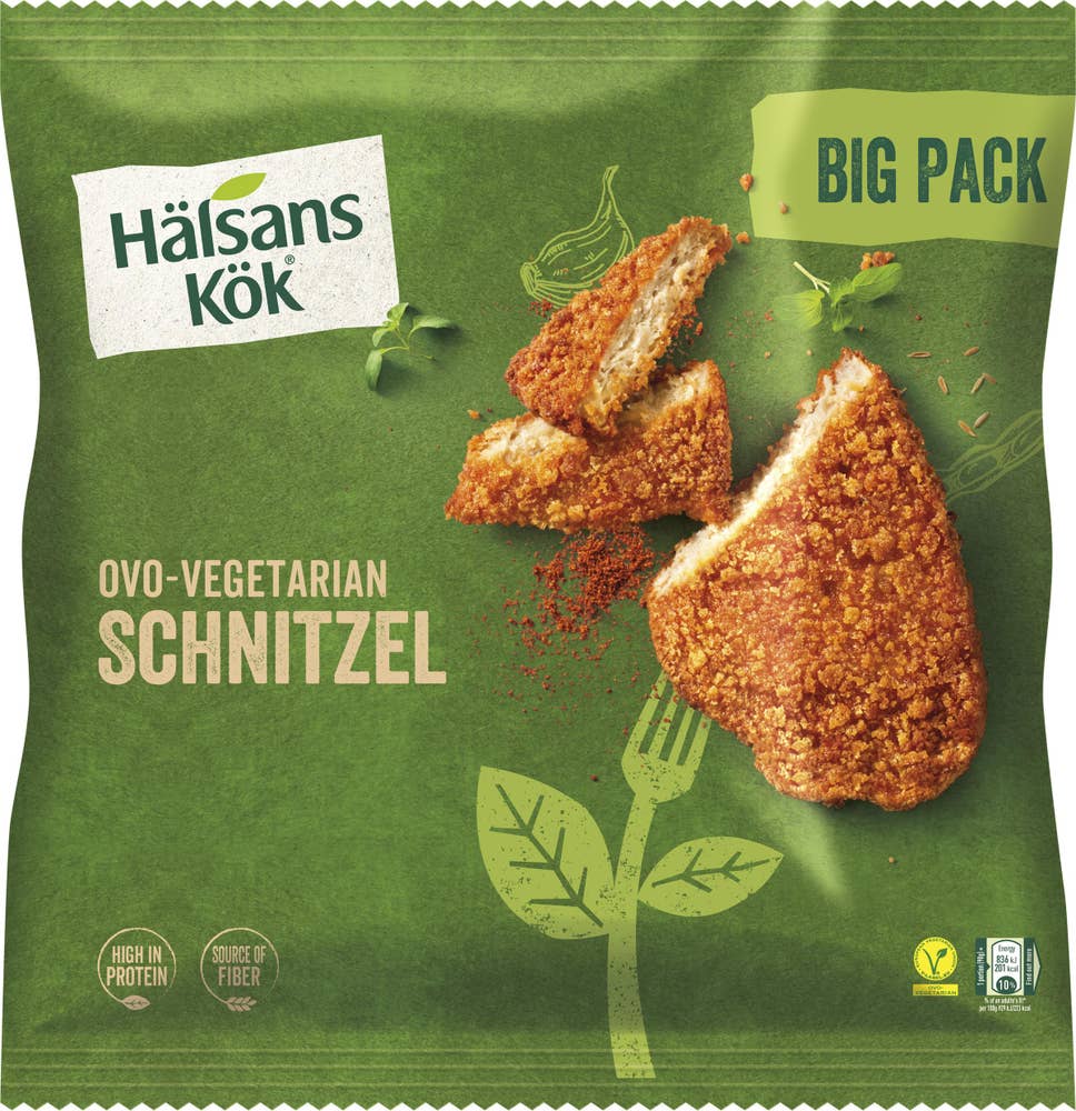 Hälsans Kök Schnitzel Ovo-Vegetarian Fryst Hälsans Kök