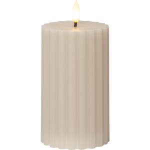 Star Trading Blockljus LED Flamme Stripe Beige 15cm