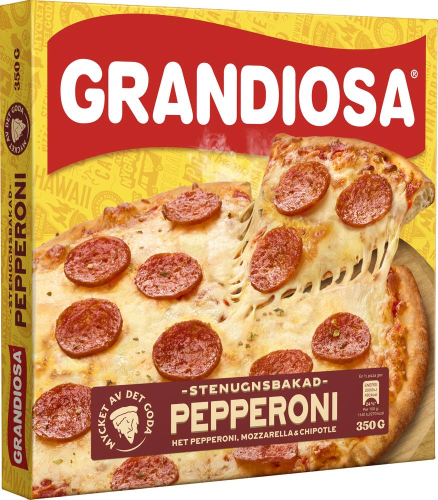 Grandiosa Pizza X-Tra Allt Pepperoni Fryst