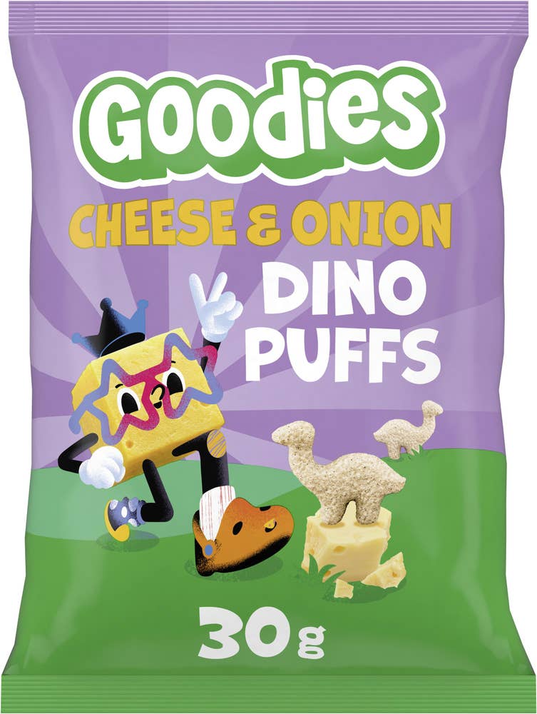 GOODIES Dino Puffs Ost & Lök 3År