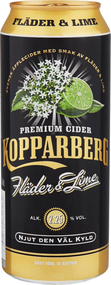 Ej sorterad Cider Fäder/Lime 2,25% Kopparbergs