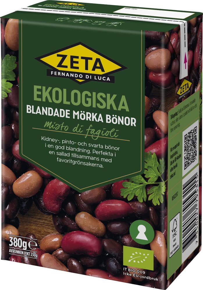Zeta Blandade Mörka Bönor EKO