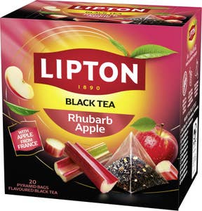 Lipton Svart Pyramidte Rhubarb & Apple