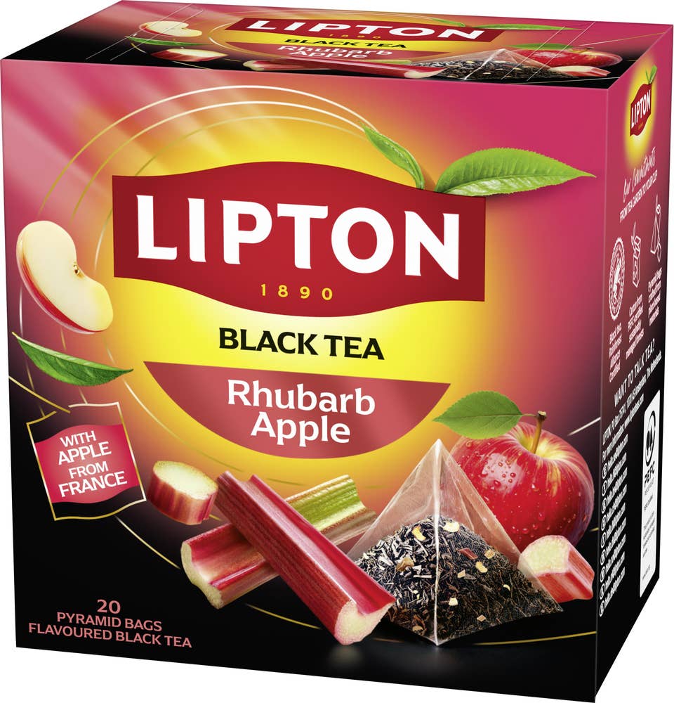 Lipton Svart Pyramidte Rhubarb & Apple